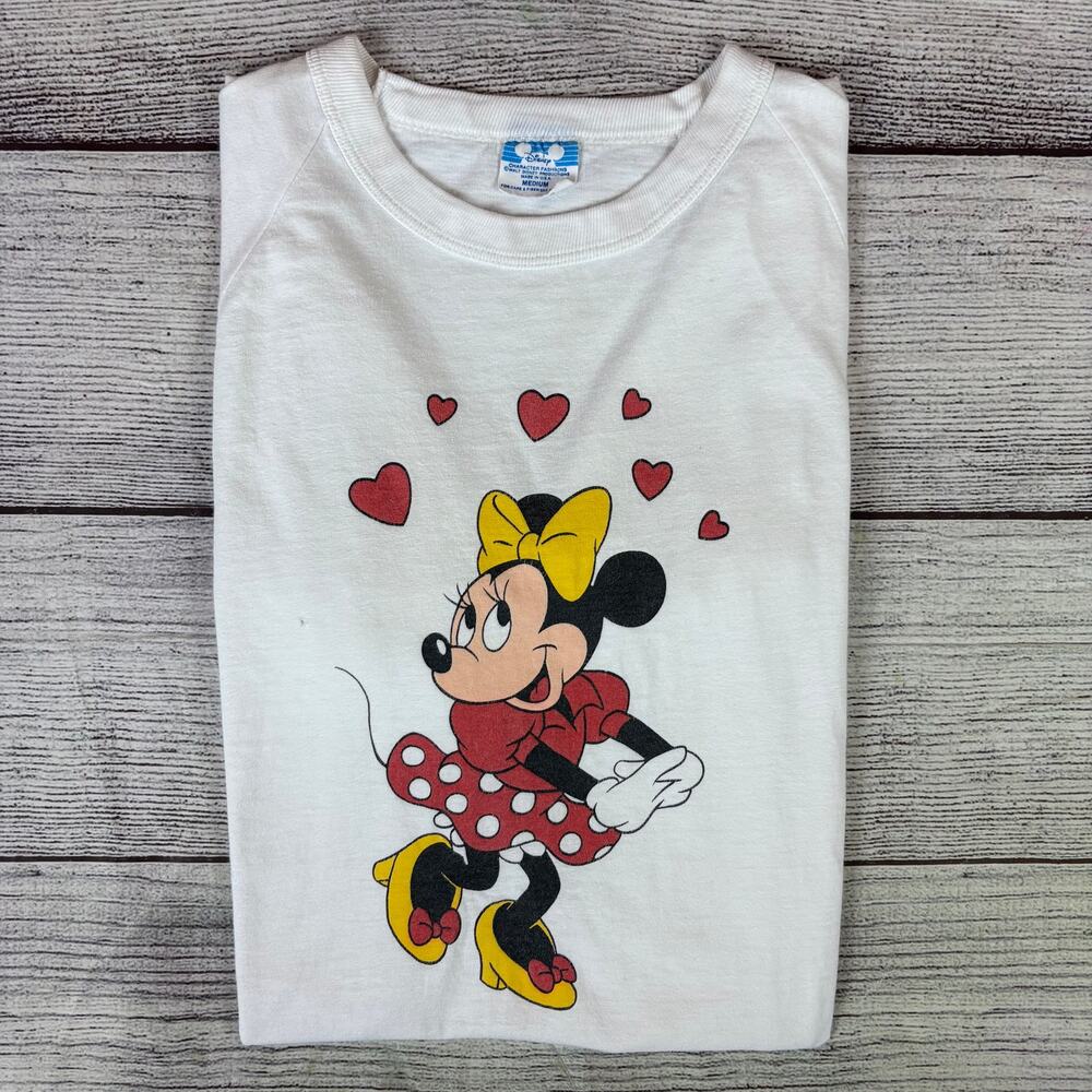 Vintage 1980s Minnie Mouse Disney Blue Tag Cartoon T-shirt